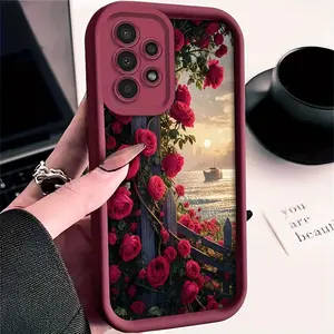 Phone Case: A Dreamy Sailboat Rose Phone Case, Suitable for All Samsung Galaxy S26,S26PLUS,S26ULTRA,S25,S25PLUS,S25ULTRA,S24,S24FE,S24PLUS,S24ULTRA,A54,A53,A52,A36,A35,A34,A33,A17,A16,A15,NOTE20,NOTE20ULTRA,S23,S23PLUS,S23ULTRA,S22,S22PLUS,S22ULTRA,A14,A1