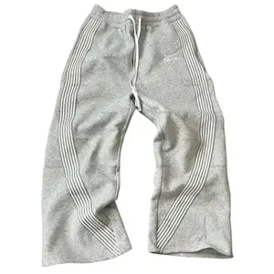 Striped Wide Leg Sweatpants, Y2K Retro Oversized Drawstring Track Pants, Casual Streetwear Baggy Lounge Trousers, Comfy Athletic Joggers for Men Women