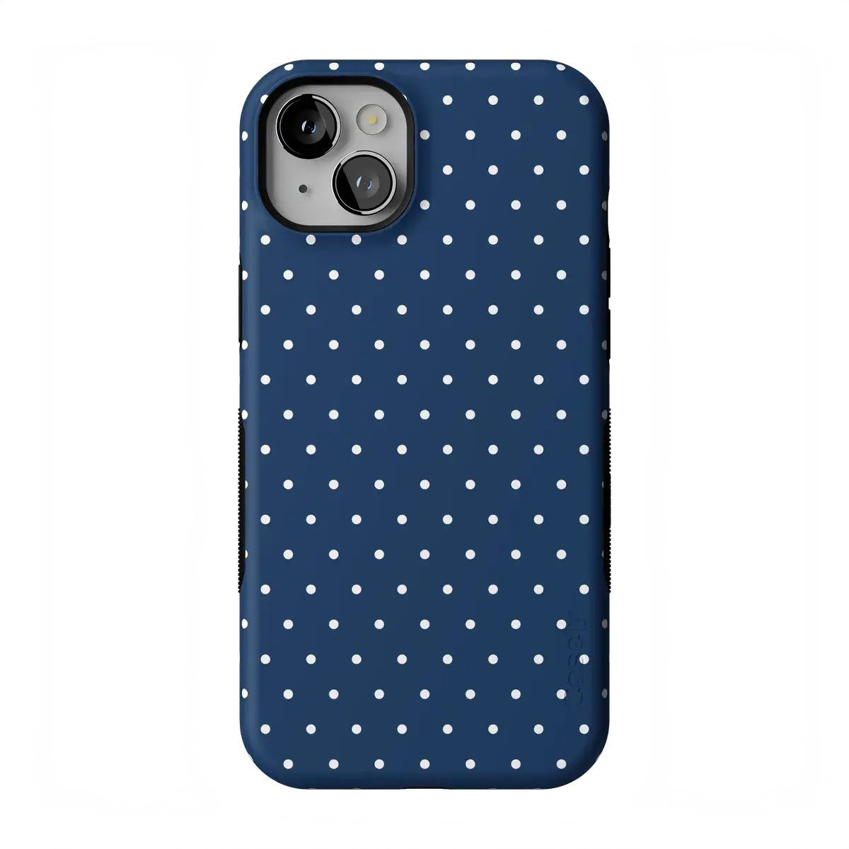 Casely iPhone 13 Case | On the Dot | Navy Polka Dot | Bold Protective Design | Compatible with MagSafe
