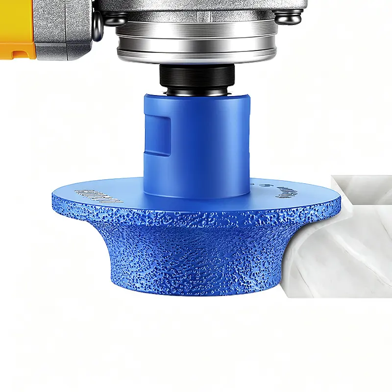 LOZLIN Diamond French Edge Grinding Wheel - Arc Trimming for Marble, Granite, Tile & Stone - Angle Grinder Tool for Countertop Edges 5/8-11