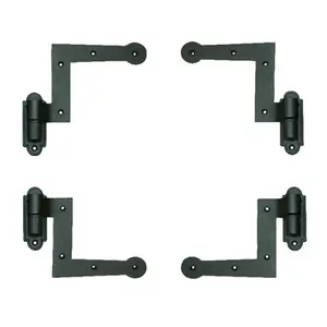 Wood Shutter Hardware 30-14-88510 New York Style Hinge Kit, 1.5 in. - Black