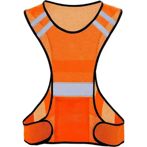 Reflective Running Vest, High Visibility Running Gear with Large Pocket