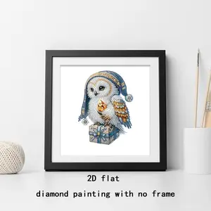 Cute Owl Diamond Painting DIY Kit, Includes Drill Tools, Perfect for Beginners, Mosaic Gem Art Decor, 30x30cm Unframed