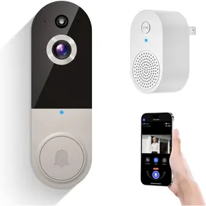 1080p Wireless WiFi Smart Video Doorbell Camera with doorbell Receiver, AI Human Detection, Night Vision, Two-Way Audio, 2.4G WiFi Only, Cloud Storage, Home Security System
