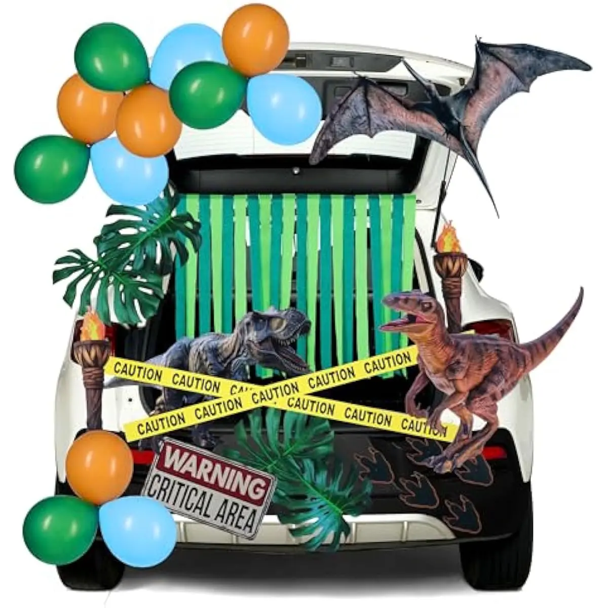 Halloween Dinosaur Park Theme Decorations, Halloween Dinosaur Car Sticker Kit Trunk or Treat Decorations for SUV Archway Garage Door Decor