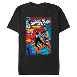 Men's Marvel: Spider-Man Introducing the New Hero Comic Cover T-Shirt
