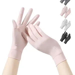 Lightweight Ice Silk Sun Protection Gloves, Upf50+ Breathable Anti-Slip Cycling Driving Gloves, Outdoor Summer Essential