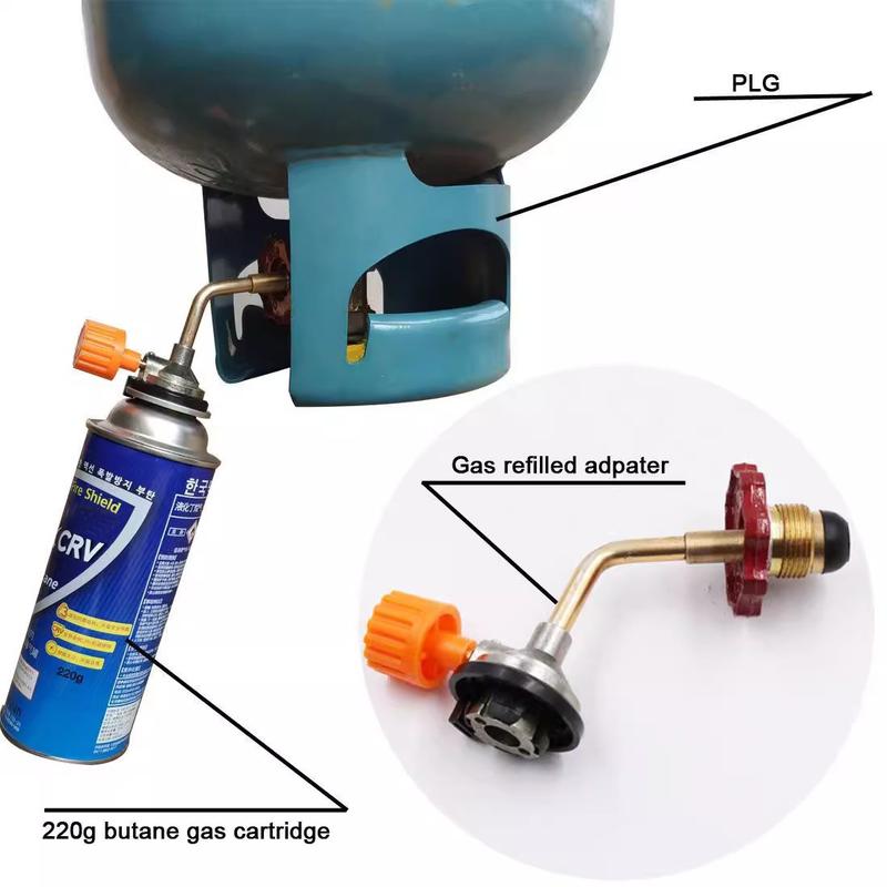 1PCS-Heavy-duty gas cylinder inflation kit with quick-connect valve - rapid inflation system for camping and hiking - no electricity required, portable outdoor supplemental adapter for backpack stoves and barbecue grills.