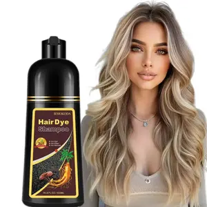 3-in-1 Blonde Brown Hair Dye Shampoo – Instant Natural Color for Men & Women, Covers Grey Hair Fast, Herbal Formula, Easy Use, 17.6 Fl Oz
