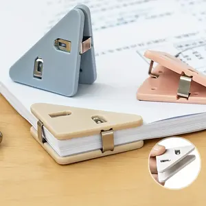 Triangle Corner Paper Clips, Anti-Curling Book Corner Protector Binder Clips, Durable Morandi Color Paper Holder for Student Books, Office Documents, Notes, Files & Page Organization – Keep Pages Flat & Prevent Curling