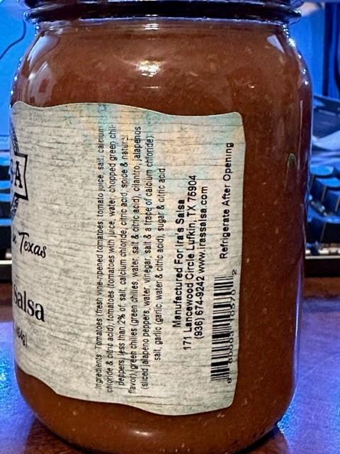 Ira's Salsa Regular Salsa Flavor - 16oz Jar, Fresh & Natural Organic Dip, Gluten-Free, Lactose-Free, Perfect for Appetizers or Side Dishes