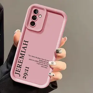 Bible Verse Jeremiah 29: 11 Christian Inspiration Quote Case for Samsung Galaxy S26 S24 Plus S25 S23 S22 S21 Ultra FE S24+ Note20 A54 A53 A52 A36 A35 A34 A33 A17 A16 A15 A14 A13 Patterned Soft TPU Full Camera lens Protection  Phone Cover Gift 2D printing