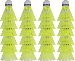 HIRALIY 24 Pack Nylon Badminton Shuttlecocks Birdies, Nylon Feather Shuttlecocks for Badminton with Stable & Durable, Ideal Hitting Practice for Youth Players Indoor and Outdoor