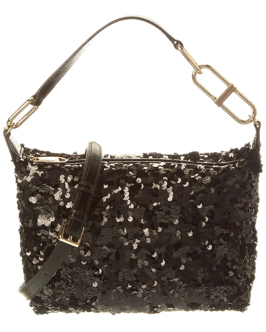 Furla Teia Sequin Leather Crossbody