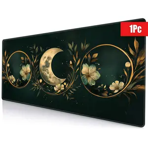 Abstract Flower Pattern Mouse Pad, Large Mouse Pad with Non-slip Rubber Base, Rectangle Gaming Mouse Pad, Office Desk Keyboard Mouse Mat for Home Office Game Room