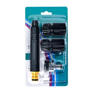 Heavy Duty Household Water Nozzle Kit Fits Standard 4cm Home Faucet, construction accessories power washer nozzle Quick Connect Sprayer Set, Blister Pack with faucet and hose connecting adapters