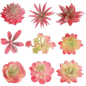 Artificial Succulents Plants-9 Pcs Mini Fake Succulents Unpotted Faux Succulents Plants, Realistic Crafting Floral Decor for Home, Party, Office, Indoor & Outdoor