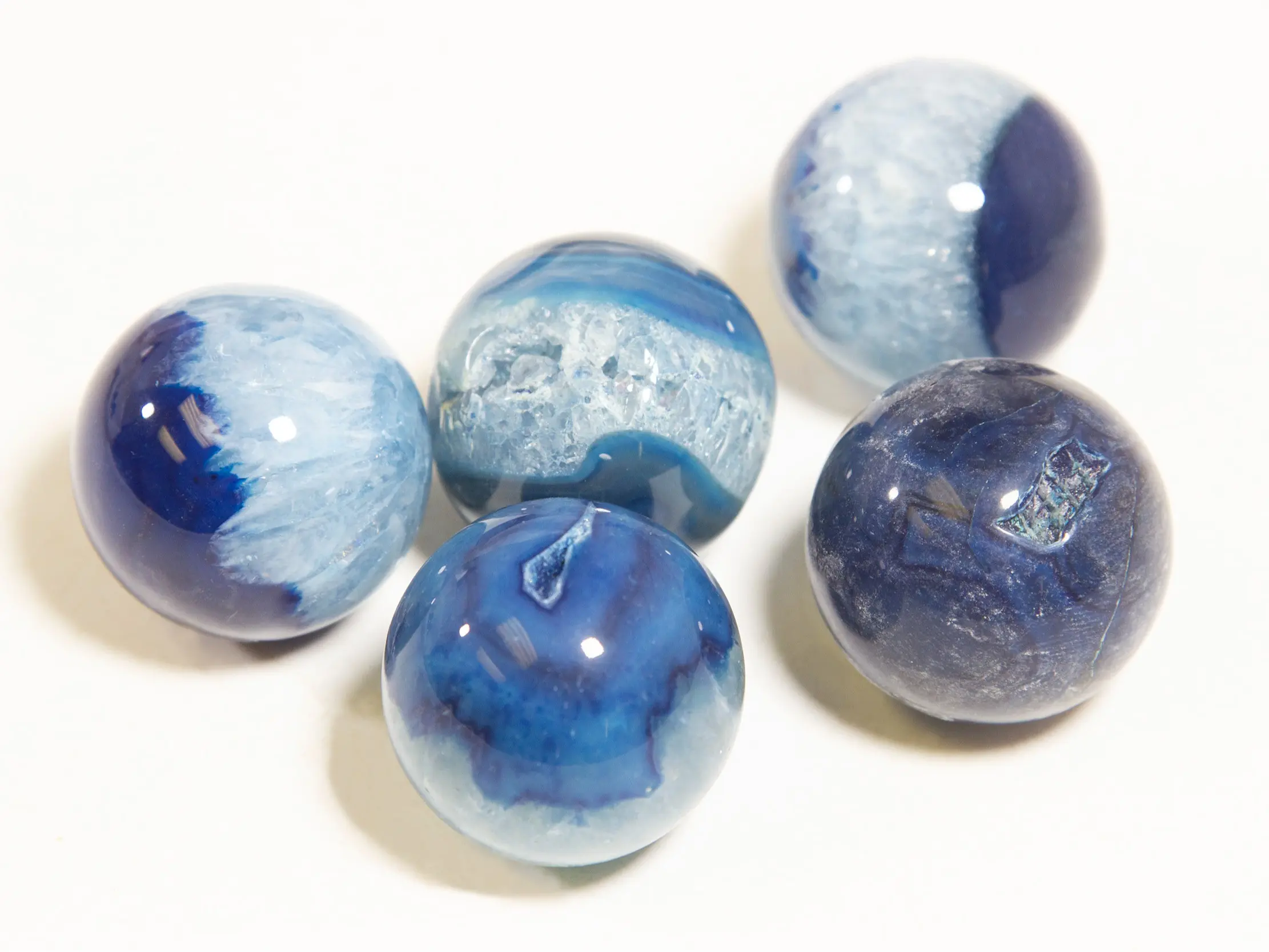 Dyed Blue Agate Sphere (One Sphere)