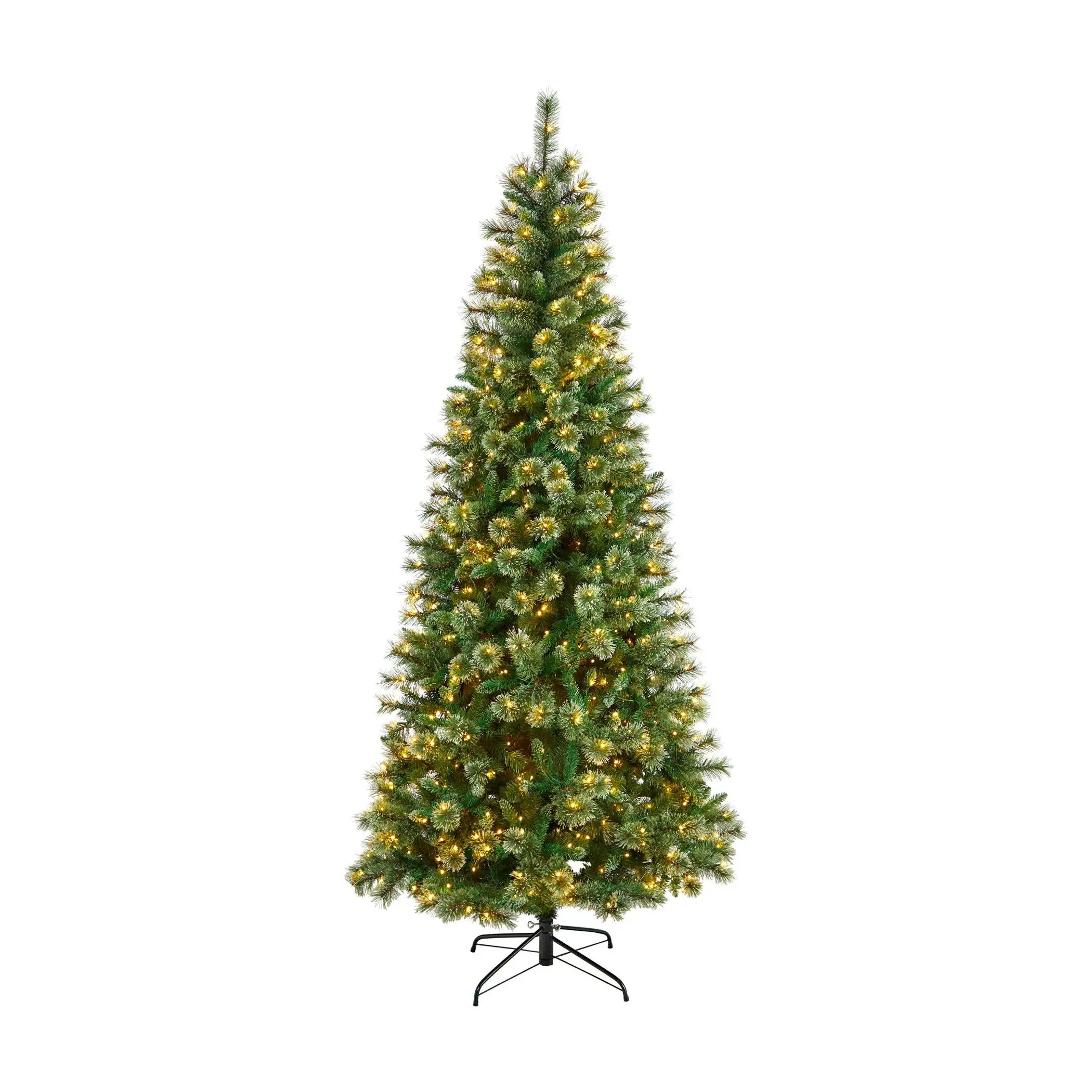 Nearly Natural 8' Wisconsin Slim Snow Tip Pine Christmas Tree