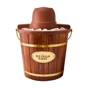 Nostalgia 4-Quart Wood Bucket Ice Cream Maker Nostalgia 4-Quart Wood Bucket Ice Cream Maker