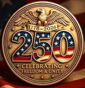 1776–2026 USA 250th Anniversary Commemorative Hobo Nickel Art Coin – Patriotic Challenge Coin Collector Gift