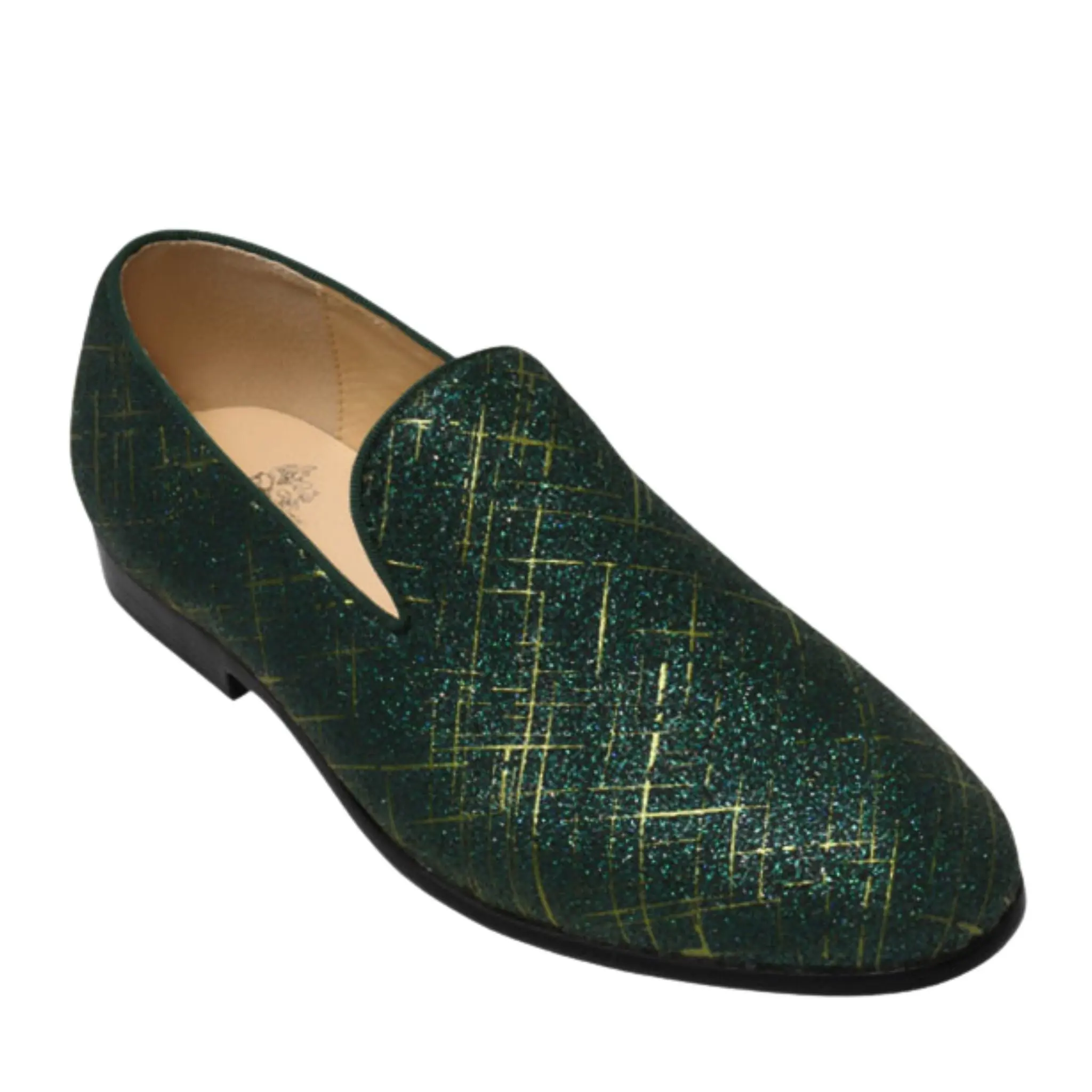 Sparkling Emerald Green Loafers – Luxury Prom & Formal Shoes