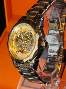 Men's Business Fashion Stainless Steel Mechanical Watch, Business Automatic Wristwatch, Casual Analog-digital Multi-function Wristwatch for Men, Perfect Birthday Gift for Men, with Box