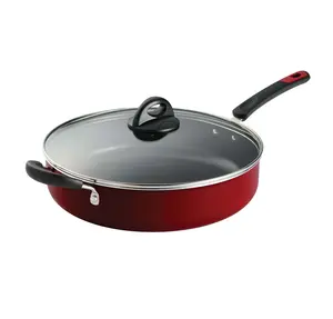 EveryDay 5 Qt Aluminum Nonstick Covered Jumbo Cooker – Red