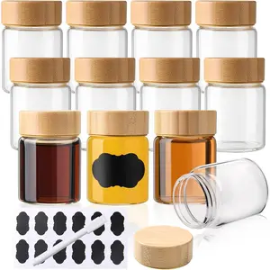 Glass Shot Bottles with Caps, 60ml Borosilicate Glass Juice Shot Bottles, Dishwasher & Freezer Safe, Reusable Wellness Ginger Shot Glass with Lids for juicing ginger shots
