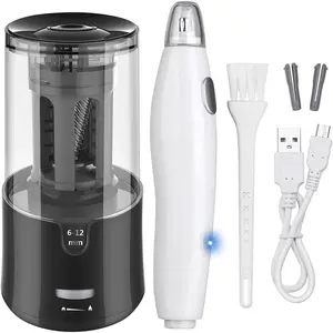 Electric Pencil Sharpener & Rechargeable Electric Eraser, Auto Stop, Super ,  Sharpen, 140 Eraser Refills, Good for Drafting, Drawing, Crafts, Arts