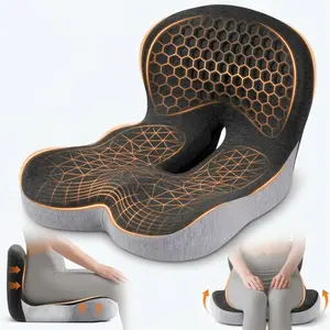 Memory Foam Seat Cushion for Office Chair - 8-Hour Lumbar Support & Tailbone Relief - Upgrade Your Desk Chair Instantly for All-Day Comfort - Ergonomic Solution for WFH Essentials