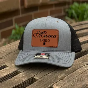 Mama Tried Hat | Mama Tried Leather Patch Hat | Gift For Mom | Mother's Day Gifts