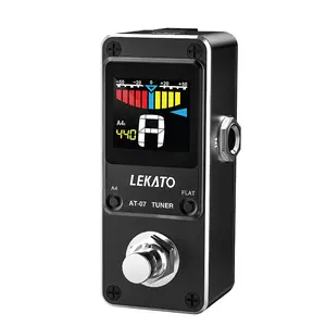 LEKATO Color Display Chromatic Tuner Pedal, Guitar Tuner Pedal with True Bypass for Electric Guitar and Bass, Tuning Pedal with Mute, Pitch and Flat Tuning, Music Lovers Boys Girls Friends Gift