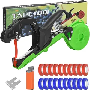 Upgraded  Tying Machine  to Tie Up Vine Tomatoes and Grapes Quickly Garden Tape Tool for Gardeners Farmers with SK5  Replacement Garden Tapes and Staples