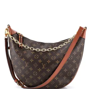 Pre-owned Louis Vuitton Canvas Coated Shoulder Bags Loop Hobo Reverse Monogram Canvas by Rebag