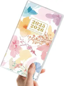 Floral Monthly Planner Pocket Calendar 2025-2026 - January to December 2026