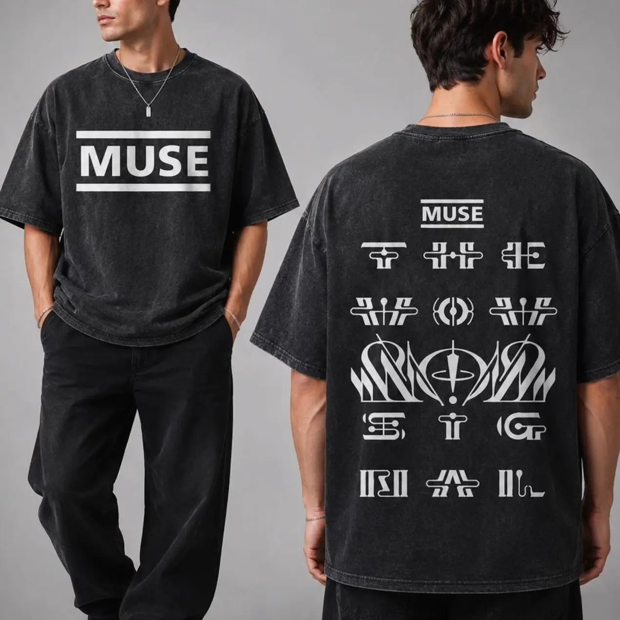 Muse 2026 World Tour Graphic T-Shirt, Vintage Washed Alternative Rock Concert Merch 0ZA