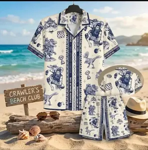 Dungeon Crawler Carl Hawaiian Shirt, Princess Donut And Mongo Shirt And Shorts, Set Men Women Fantasy Monster Beach Vacation Oversized Matching Outfit Summer