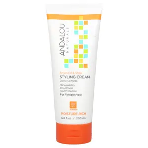 Andalou Naturals Styling Cream, Argan Oil and Shea, Moisture Rich, 6.8 fl oz (200 ml)