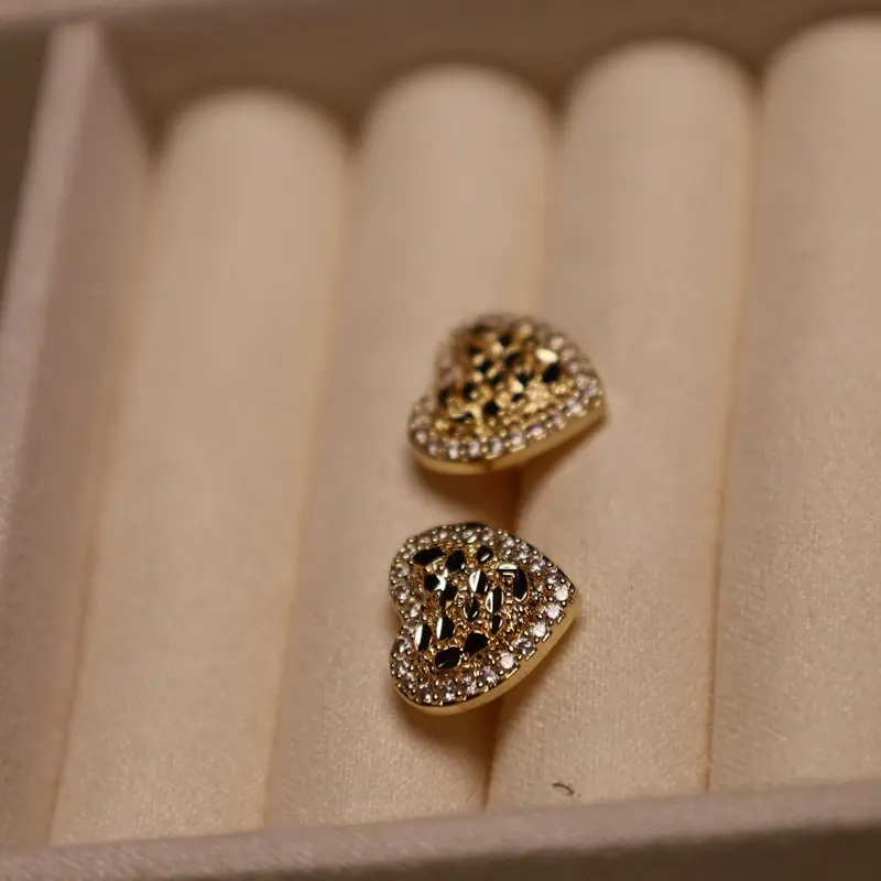 Paris Heart Nugget Earrings