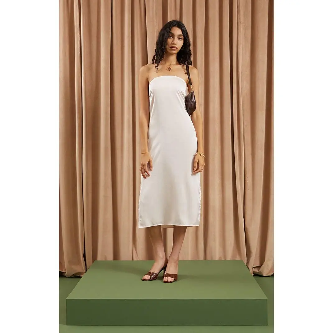 Beverly and Beck Women's Strapless Satin Midi Dress - TikTok Shop Beverly and Beck Women's Strapless Satin Midi Dress - TikTok Shop
