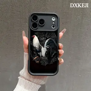 Majestic Rooster Pattern Phone Case,TPU Soft Silicone,Fully Protected and Shockproof For iPhone 17 16 15 Pro Max 14 13 12 11 Plus Air Stylish Trendy