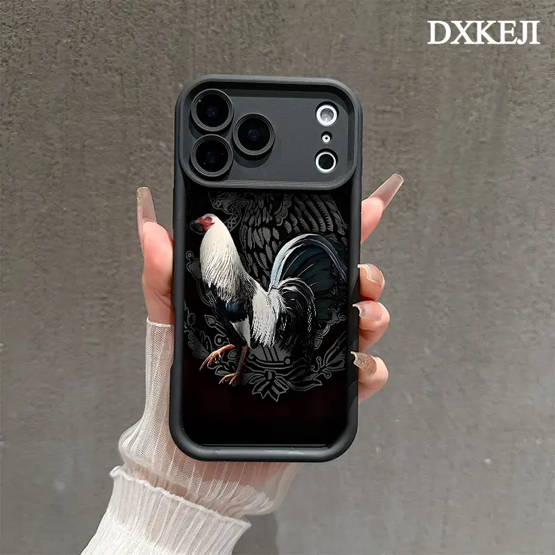 Aesthetic Majestic Rooster Pattern TPU Soft Silicone Smartphone Case - Shock-Resistant Handheld Cellphone Accessory, Fully Protected Casing for iPhone 17,16,15 Pro Max,14,13,12,11 Plus Air Devices