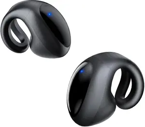 Open Ear Earbuds Lightweight Comfort Clip Wireless Earbuds Sweat Resistant Bluetooth Headphones Lightweight Sport Headphones for Workouts and Running with Dual Digital Display 44H Playtime IPX7