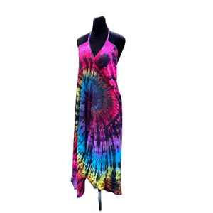 Halter Dress - Sleeveless Casual Dress - Lightweight Summer Wear