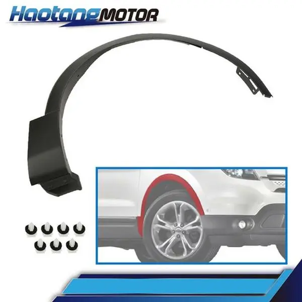 CROSSDESIGN Automotive Vehicle Car Accessories Fender Flare Wheel Well Arch Molding, Front Right Car Exterior Accessory Compatible with 2011-2015 Ford Explorer