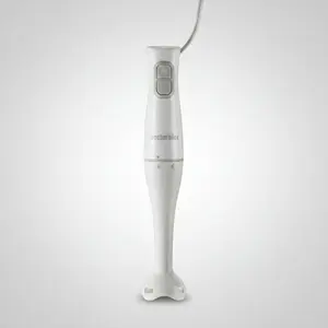 Proctor Silex 2-Speed Hand Blender 59739 - White, 150W, Detachable Stainless Steel Blending Wand, Ergonomic Design, Dishwasher Safe