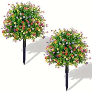 Artificial Eucalyptus Bonsai, 1 Set Flower Pot with Ground Pole, Decorative Plant for Indoor, Garden, Terrace, Porch Decoration