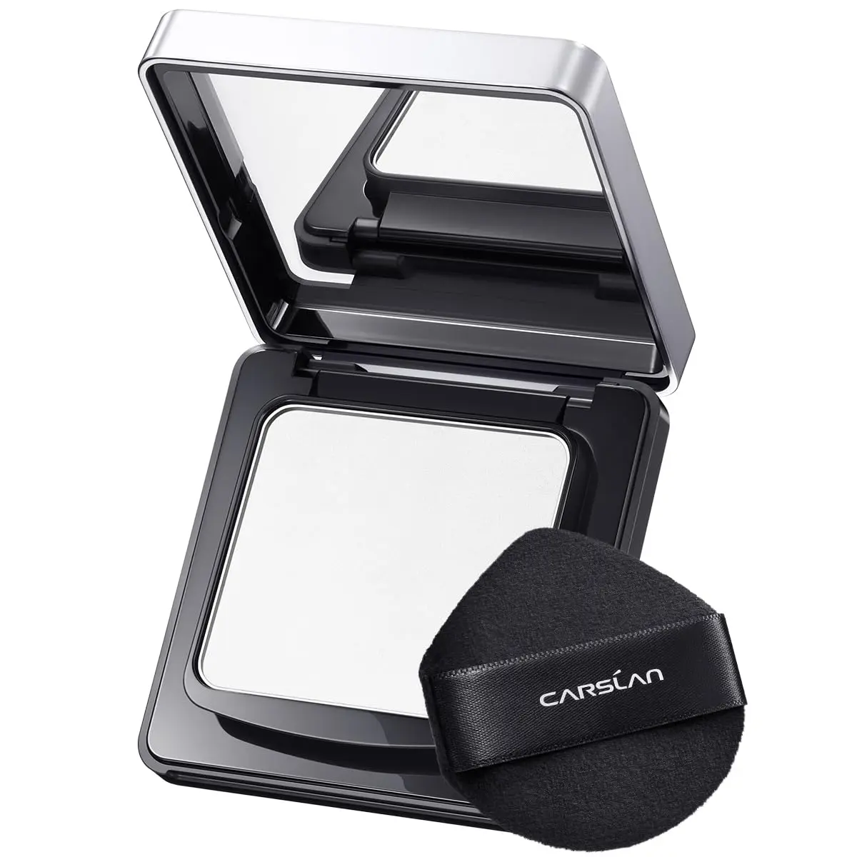 CARSLAN 1.0 Waterproof Face Pressed Setting Powder For Oil Control | 24H Longlasting Pressed Powder, Talc-Free Makeup, Shine Free, Poreless, Smooth, 02 for oily skin (0.28Oz), Daily Makeup