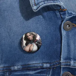 Custom Pin Buttons - Lady SuperHero #1